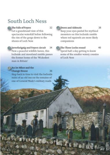 Inside page of Loch Ness 40 favourite walks